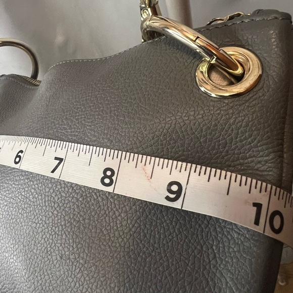 Tic Tac Toe The Moon Bag Grey Bolivians Paris Top Grain Leather - Picture 8 of 9